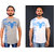 Blue Collars  ( PACK OF 2) Classic Round Neck Half Sleeves Cotton Printed T-Shirt for Men
