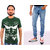 Blue Collars  ( PACK OF 2) Cotton Printed T-Shirt And Denim JOGGER for Men