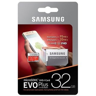 SAMSUNG Micro SD Card 32 GB With SD Adapter EVO PLUS / Memory Card