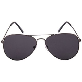                       Kanny Devis ST105 Black Aviator Unisex Sunglasses (Gun Metal Frame With CR lens)                                              