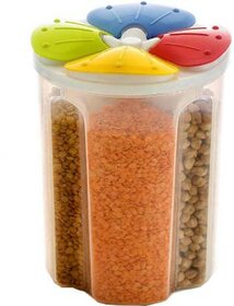 MAK BROTHERS Best storage container - 2500 ml Plastic Grocery Container  (Multicolor)