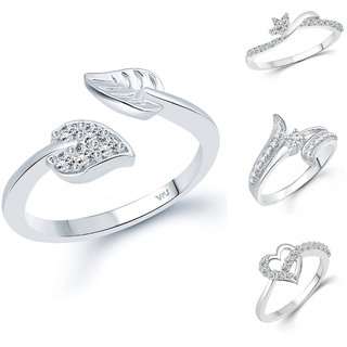                       Vighnaharta Allure Chunky Rings Rhodium Plated For women and Girls .                                              