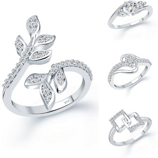 Vighnaharta Elite Bejeweled Rings Rhodium Plated For women and Girls . Vighnaharta Elite Bejeweled Rings Rhodium Plated For women and Girls .