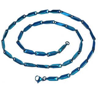                       Stainless Steel Royal Blue Chain for Main, Women .size 22 inch.                                              