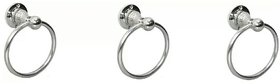 VARULAX DYNAMIC ROUND Stainless Steel Towel Ring (COMBO -3 PCS)/Towel Holder/Silver (STAINLESS STEEL) (PACK OF 3)