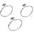 VARULAX ROLSHINE ROUND Stainless Steel Towel Ring (COMBO -3 PCS)/Towel Holder/Silver (STAINLESS STEEL) (PACK OF 3)