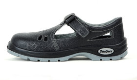 Blackburn Black Velcro Leather Safety Sandal