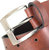 Brown Grain Pattern Leatherite Belt With Pin Hole Buckle For Men + Ear Phone Combo