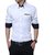 Singularity Clothing Trendy Collar And Cuff Shirt For Men In White