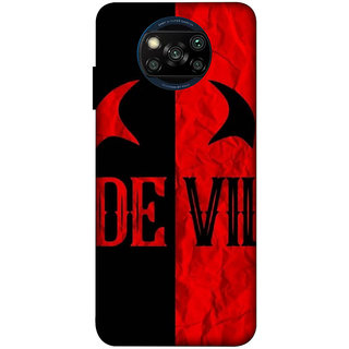 POCO X3/ X3 PRO ( devil name logo) PRINTED BACK COVER POCO X3/ X3 PRO ( devil name logo) PRINTED BACK COVER