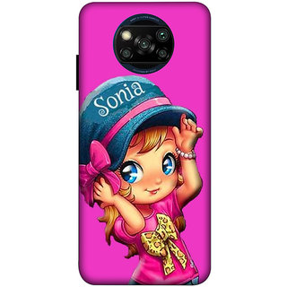                       POCO X3/ X3 PRO ( s name, girl wallpaper) PRINTED BACK COVER                                              