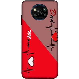                       POCO X3/ X3 PRO ( mom dad wallpaper) PRINTED BACK COVER                                              