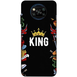                       POCO X3/ X3 PRO ( king wallpaper) PRINTED BACK COVER                                              