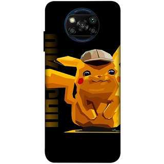                       POCO X3/ X3 PRO ( pickachu , cartoons wallpaper) PRINTED BACK COVER                                              