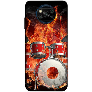                       POCO X3/ X3 PRO ( FIRE WALLPAPER) PRINTED BACK COVER                                              