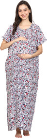 GOCHIKKO Feeding Nighty/Maternity Dress(WHITE)