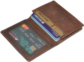 Hide & Sleek Hunter Brown RFID Protected Genuine Leather Mini Credit Card Holder