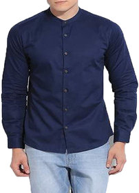 Singularity Clothing Mandarin/chinese Collar Shirt for Men in Navy