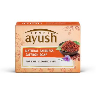                       Lever Ayush Natural Saffron Soap 100 g                                              