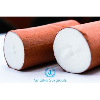 Ambika Traders Absorbent Cotton Roller bandage (5cm x 3m) - 10 Pieces