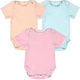 GOCHIKKO Baby Romper Pack of 3 Newly Born Baby Sleepsuit  One Piece Romper Bodysuit/Newborn Sleep wear