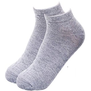 Men Cotton Solid Ankle Length Socks Pack of 3  Assorted Color 