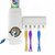 PAYKARS Automatic Toothpaste Dispenser with Toothbrush Holder 5 Hole Wall Mounted Hands Free Toothpaste Squeezer
