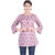 Malkaa India Womens Trendy Stylish Designerregular Printed Short Kurtispink