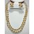 Mother of Pearl, Shell, Crystal, Mother of Pearl Gold-plated Jewel Set  (White, Brown)
