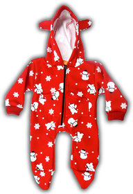 GOCHIKKO Baby Romper Newly Born Baby Printed Sleepsuit  One Piece Romper Bodysuit/Newborn Sleep wear(Red)