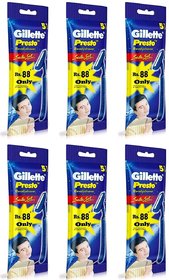 Gillette Readyshaver Manual Shaving Razor (5 In 1)- (Pack of 6 )by Rmr JaiHind