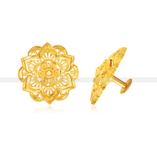 Twinkling Elegant Shimmering Glittering Gold Plated Jumbo Stud Earring for Women and Girls Twinkling Elegant Shimmering Glittering Gold Plated Jumbo Stud Earring for Women and Girls