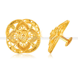                       Twinkling Elegant Shimmering Unique Gold Plated Jumbo Stud Earring for Women and Girls                                              