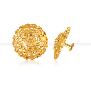 Twinkling Elegant Shimmering Unique Gold Plated Jumbo Stud Earring for Women and Girls Twinkling Elegant Shimmering Unique Gold Plated Jumbo Stud Earring for Women and Girls