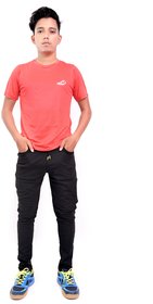 iSHU Regular Redis Cotton Silk Round Neck Half T-Shirt For Men