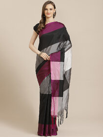 SVB Saree MultiColour Chanderi Saree With Tassels