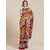 SVB Saree Mustard And Red Art Silk Printed Sare