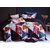 Peponi 190TC Glace Cotton Floral Prints Supreme King Size Double Bed 108 inch x 108 inch Bedsheet with 2 Pillow Covers
