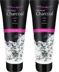 GEMBLUE Biocare Charcoal Mask - 200 ML (Pack of 2)
