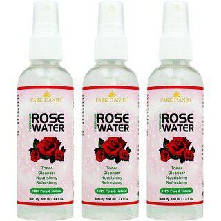 Park Daniel Organic Rose Water-3 bottles of 100 ml(300 ml)
