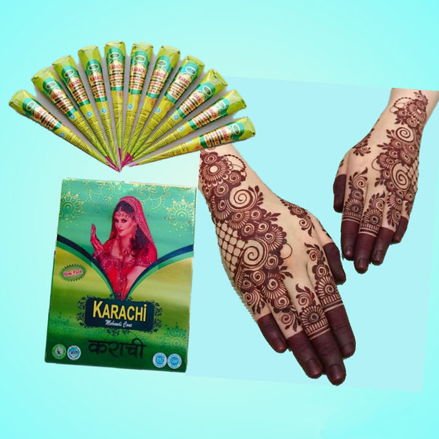 Kaveri Mehendi Cone For Hand Design on Festivals & Special Occasions  Pack Of 12 | eBay