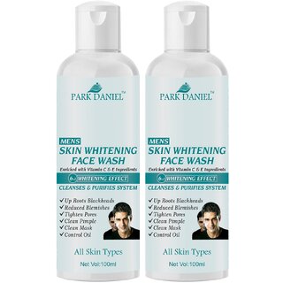 Park Daniel Mens Skin Whitening Face Wash- 2 bottles(200 ml)