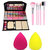 Adbeni Combo - Makeup kit + 5 pcs Makeup Brush + 2 pc Blender Puff Combo, Pack of 8, (GC1380)