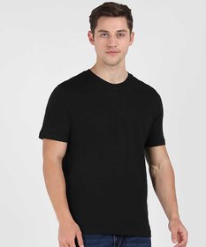 Spain Style Men Black Round Neck T-Shirt