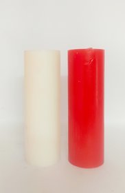 Unscented Pillar Candle Hand Crafted ( PACK OF 2)
