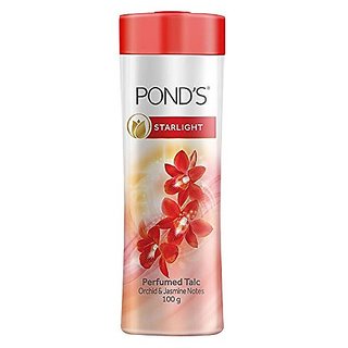                       Ponds Starlight Perfumed Talc Orchid  Jasmine 100g                                              