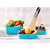 Kitchen Vegetable and Fruit Plastic Basket Set (3 pieces, Sky blue color)