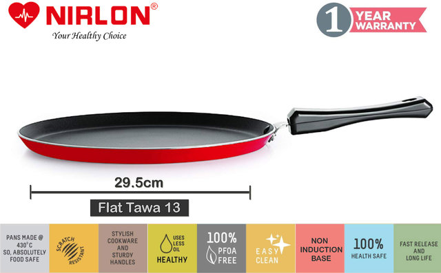 Buy Nirlon Aluminium Non Stick Tawa - With Handle, 28 Cm, 4 Mm Chapati Tawa/Roti  Tawa/Paratha Tawa/Dosa Tawa Online at Best Price of Rs 399 - bigbasket