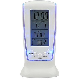 Square 510 Digital Alarm Temperature Calender Table Clock