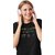 Zooks Mens Black Printed 100% Cotton Round Neck T-Shirt